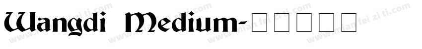 Wangdi Medium字体转换